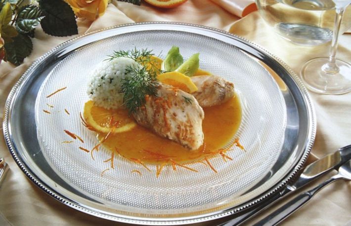 Reteta de pui cu sos de portocale