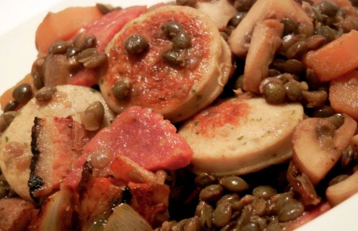   Reteta: Linte cu slanina afumata