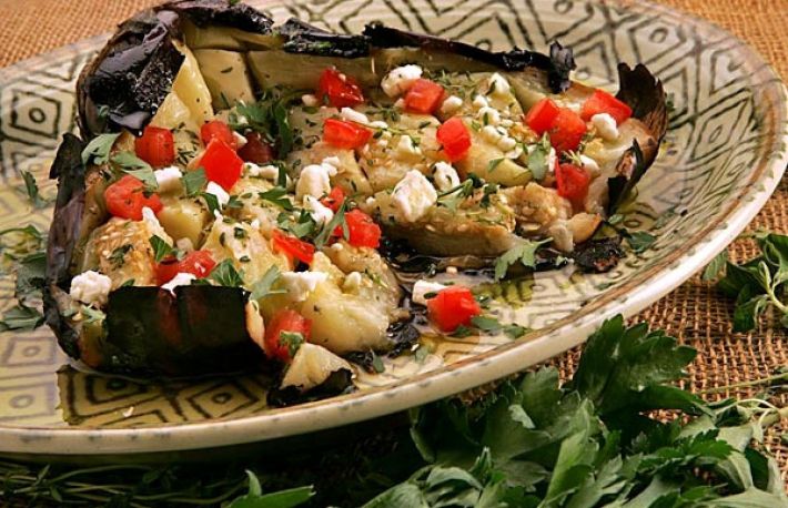  Reteta: Vinete coapte cu branza