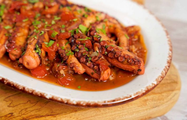 Cum sa prepari caracatita in stil mediteranean