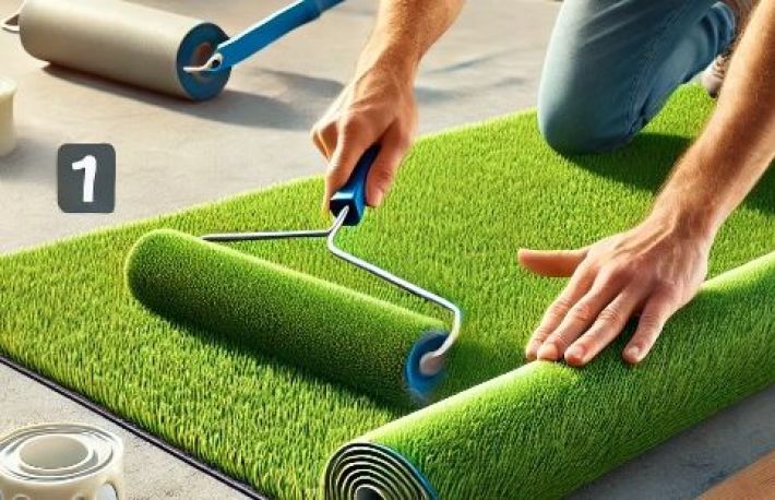 Cum sa aplici gazon artificial