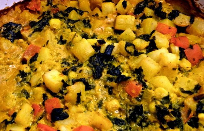 Reteta: Musaca de cartofi cu zarzavat