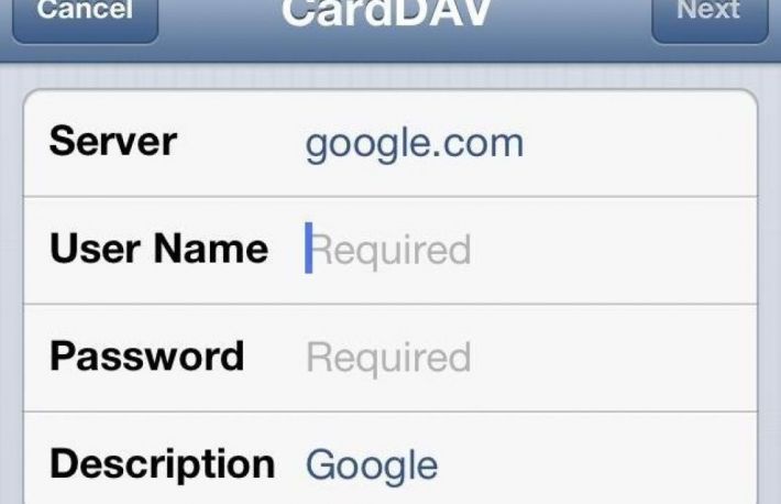 Sincronizarea contactelor Google cu iOS