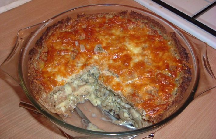 Afla cum se face budinca de ciuperci cu franzela