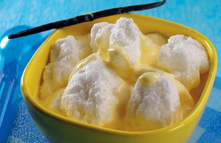 Lapte de pasare cu vanilie si rom