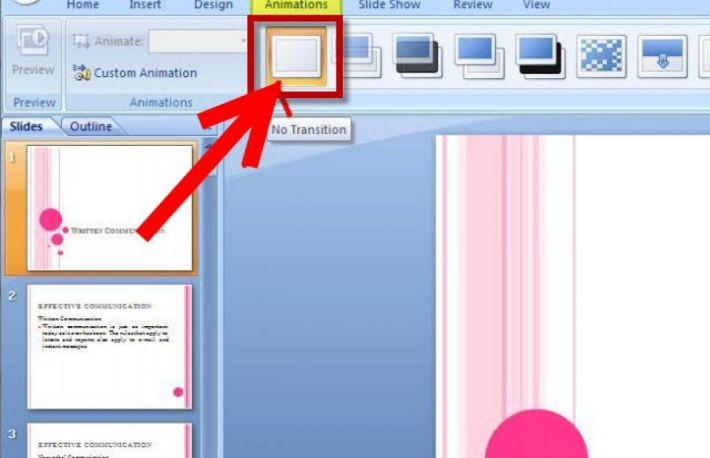 Cum adaugi tranzitia paginii in Microsoft PowerPoint?