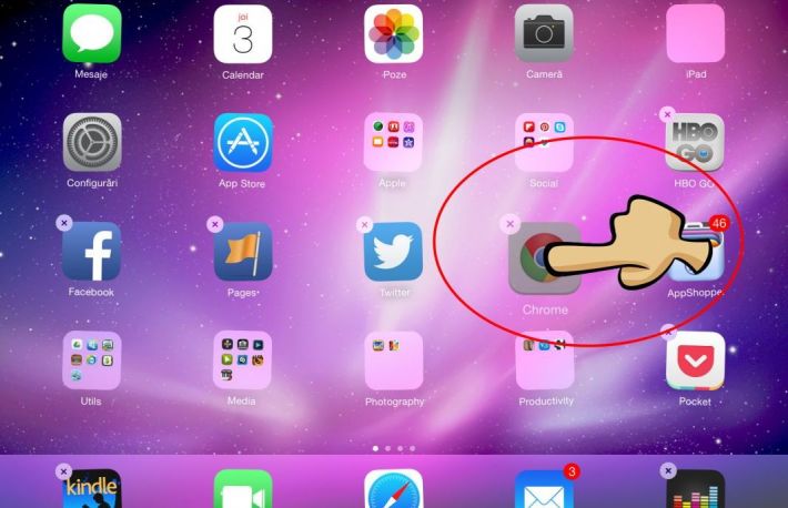 Cum sa creezi foldere pe iPad