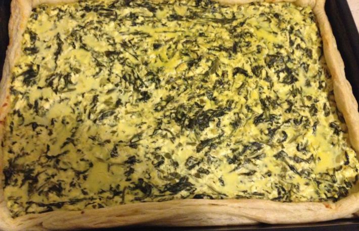 Tarta cu spanac, branza si marar