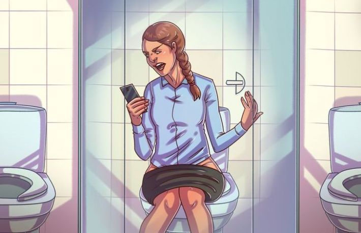 Folosesti telefonul cand stai pe toaleta? Iata de ce NU trebuie s-o mai faci