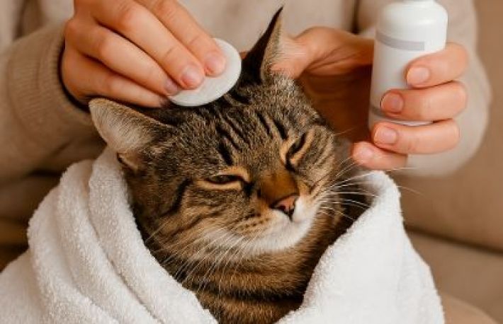 Cum sa cureti urechile pisicii