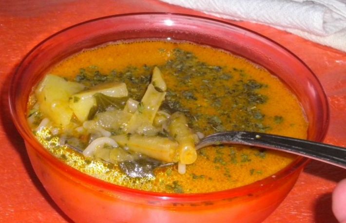 Ciorba de cartofi si fasole verde